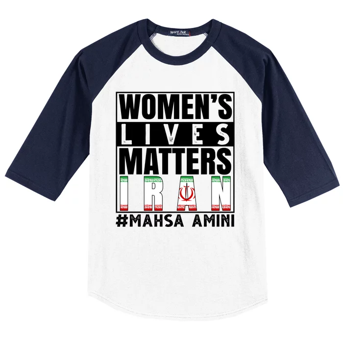 Women's Lives Matter Mahsa Amini Iran Support Baseball Sleeve Shirt