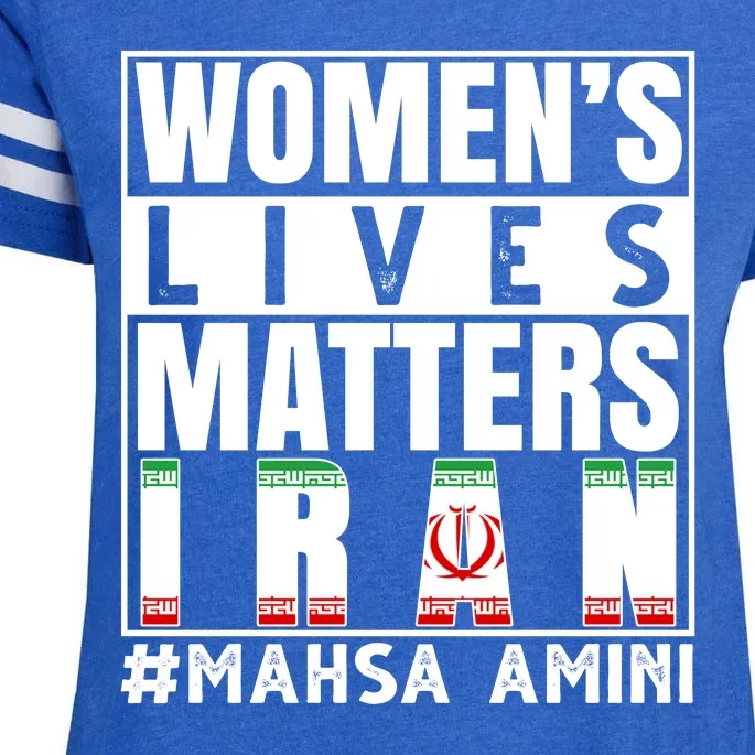 Women's Lives Matter Mahsa Amini Iran Support Enza Ladies Jersey Football T-Shirt