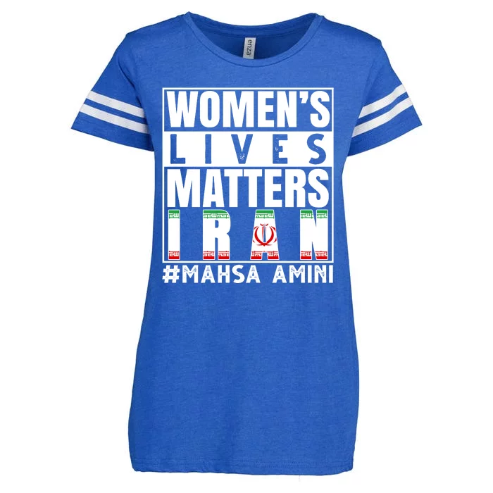 Women's Lives Matter Mahsa Amini Iran Support Enza Ladies Jersey Football T-Shirt