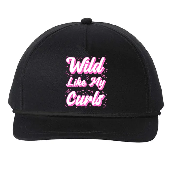 Wild Like My Curls And Funny Curly Hair Gift Snapback Five-Panel Rope Hat