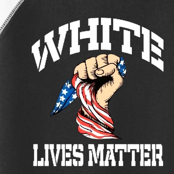 White Lives Matter Civil Rights Equality America Flag Toddler Fine Jersey T-Shirt