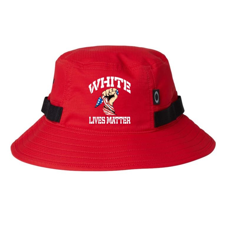 White Lives Matter Civil Rights Equality America Flag Oakley - Bucket Hat