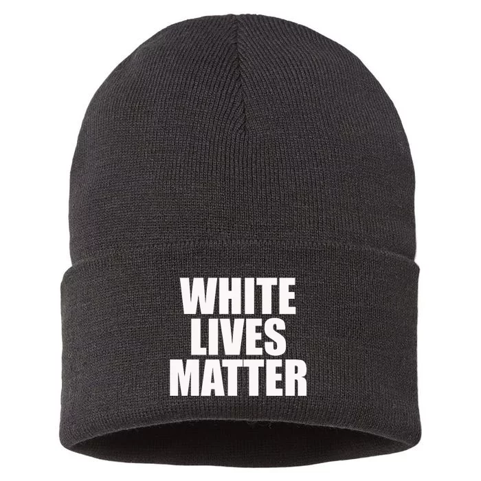 White Lives Matter Sustainable Knit Beanie