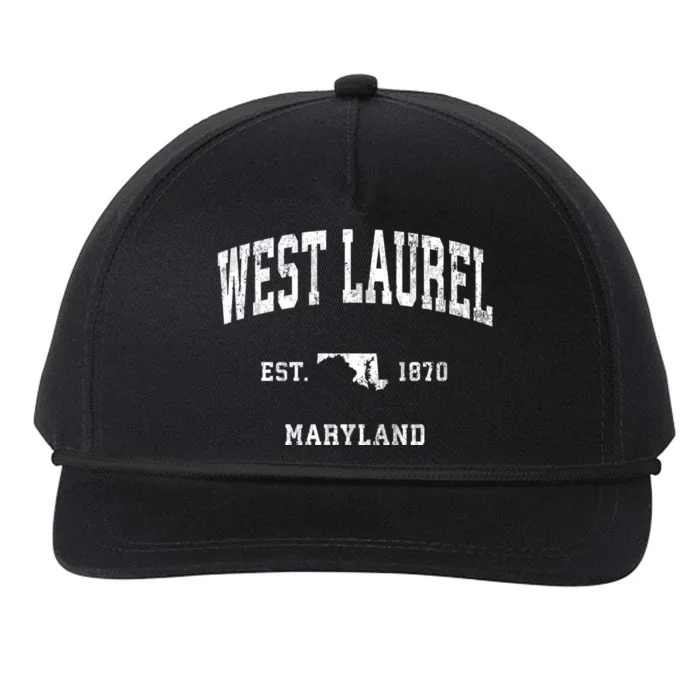 West Laurel Maryland Md Vintage Athletic Snapback Five-Panel Rope Hat