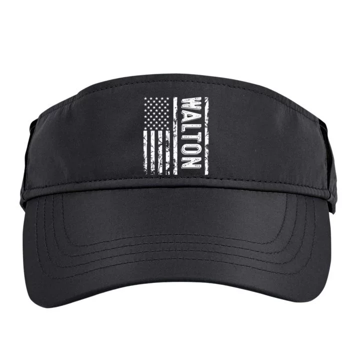 Walton Last Name Funny Surname Team Walton Family Reunion Adult Drive Performance Visor