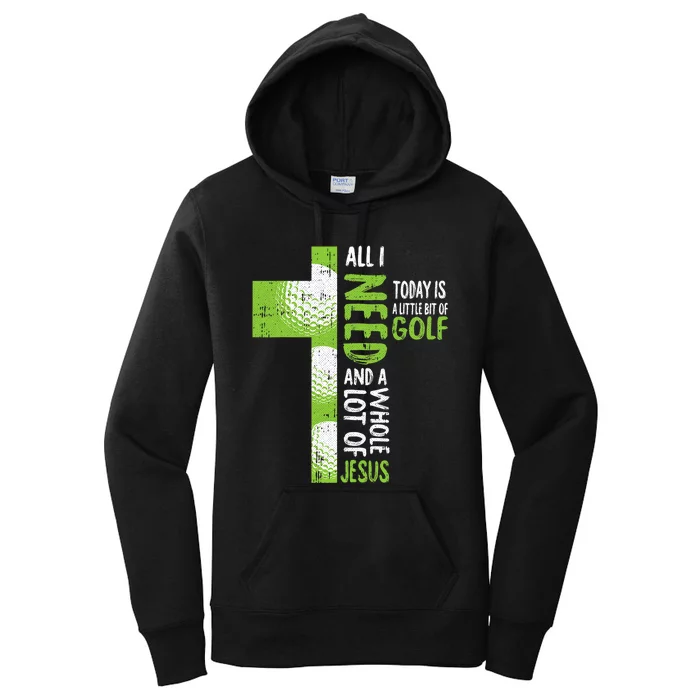 Whole Lot Of Jesus Golf Golfing Sport Lover Christian Women's Pullover Hoodie