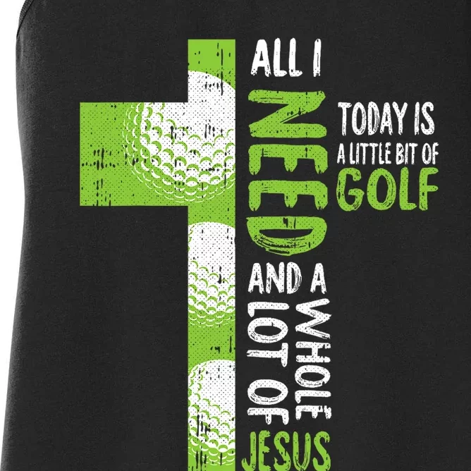 Whole Lot Of Jesus Golf Golfing Sport Lover Christian Women's Racerback Tank