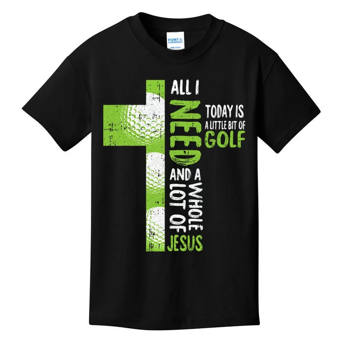 Whole Lot Of Jesus Golf Golfing Sport Lover Christian Kids T-Shirt