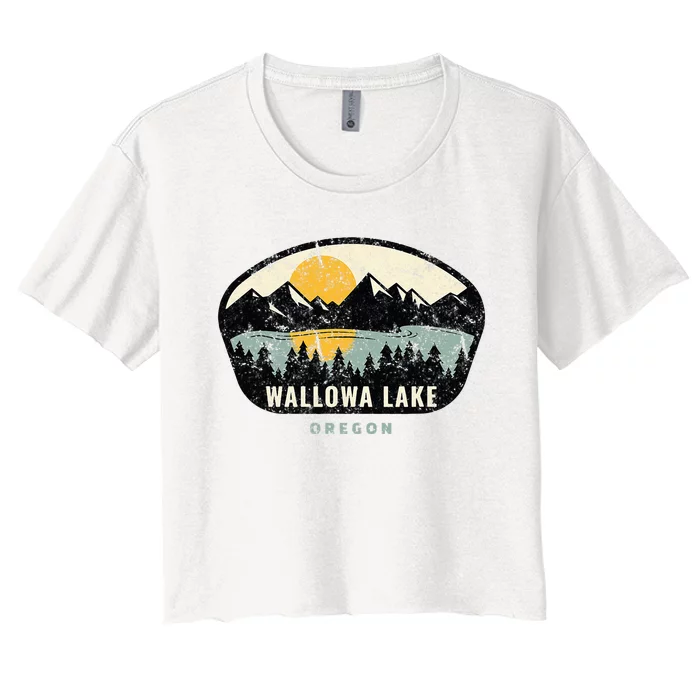 Wallowa Lake Oregon Or Vacation Souvenir Women's Crop Top Tee