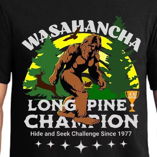 WASAHANCHA LONG PINE BIGFOOT CHAMPION Family Design Pajama Set