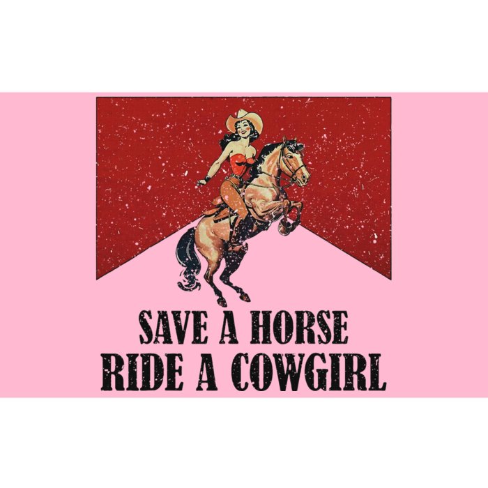 Western Lesbian Pride Save A Horse Ride A Cowgirl Bumper Sticker