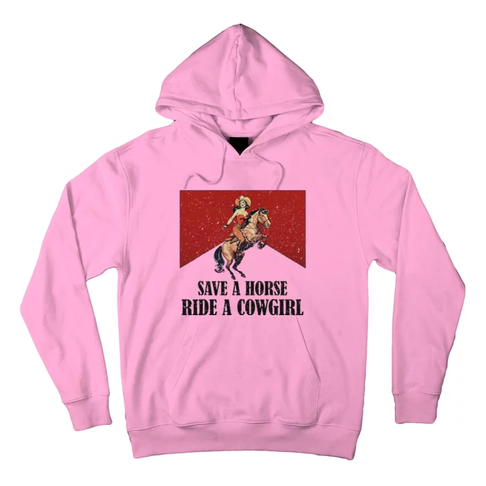 Western Lesbian Pride Save A Horse Ride A Cowgirl Hoodie