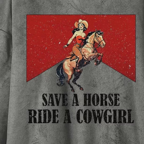 Western Lesbian Pride Save A Horse Ride A Cowgirl Hooded Wearable Blanket