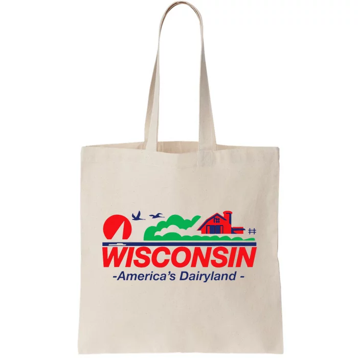 Wisconsin License Plate Americas Dairyland Tote Bag