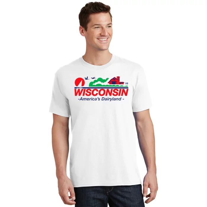 Wisconsin License Plate Americas Dairyland T-Shirt