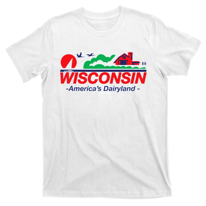 Wisconsin License Plate Americas Dairyland T-Shirt