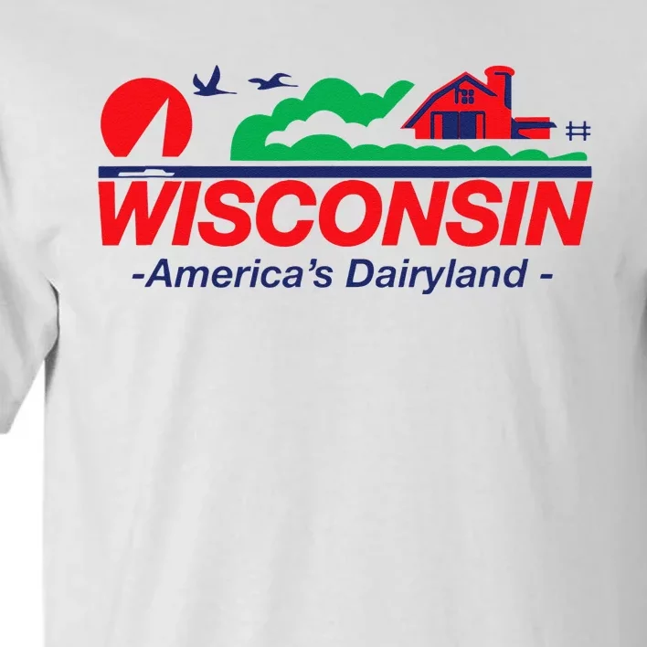 Wisconsin License Plate Americas Dairyland Tall T-Shirt