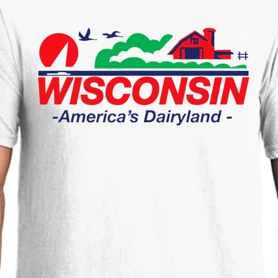 Wisconsin License Plate Americas Dairyland Pajama Set