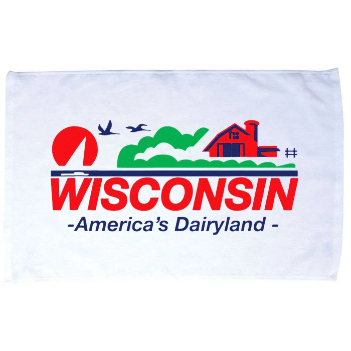 Wisconsin License Plate Americas Dairyland Microfiber Hand Towel