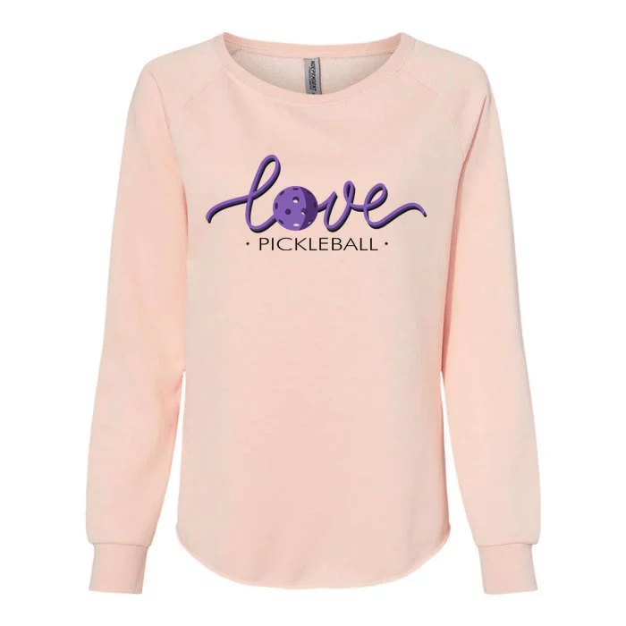 Wo Love Pickleball Pickleball Womens California Wash Sweatshirt