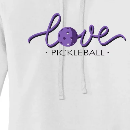 Wo Love Pickleball Pickleball Women's Pullover Hoodie