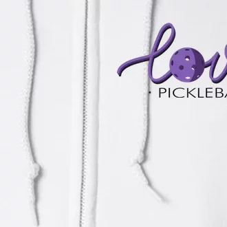 Wo Love Pickleball Pickleball Full Zip Hoodie