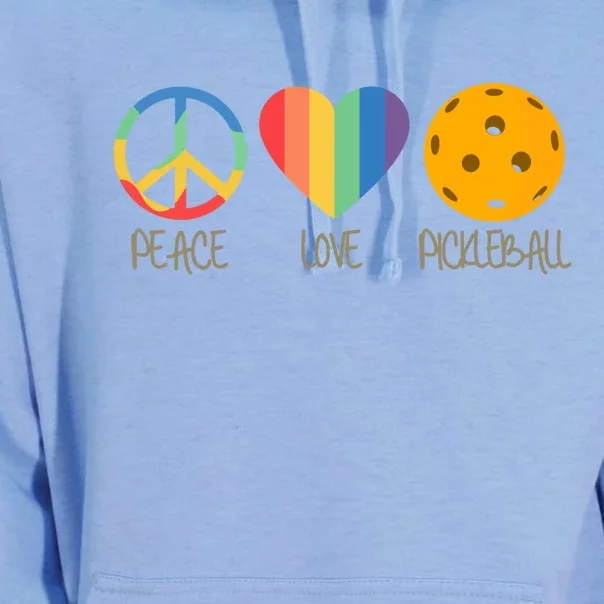 Women Love Peace Love Pickleball Unisex Surf Hoodie