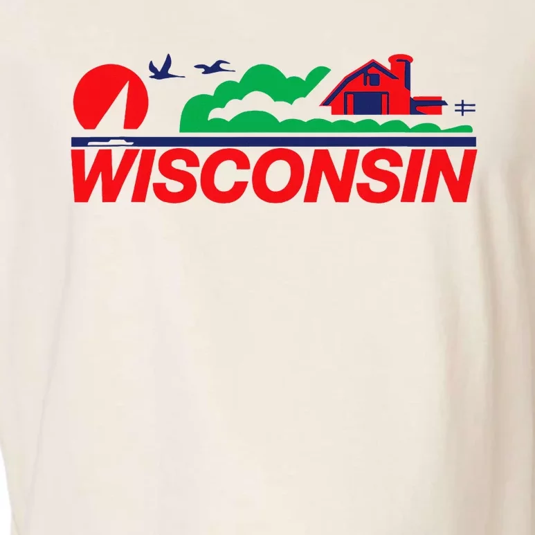 Wisconsin License Plate Garment-Dyed Women's Muscle Tee