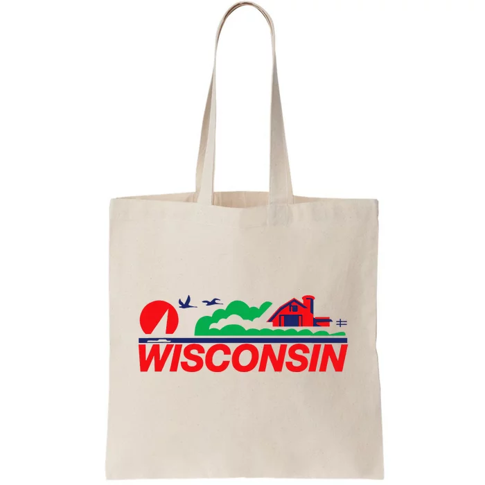 Wisconsin License Plate Tote Bag