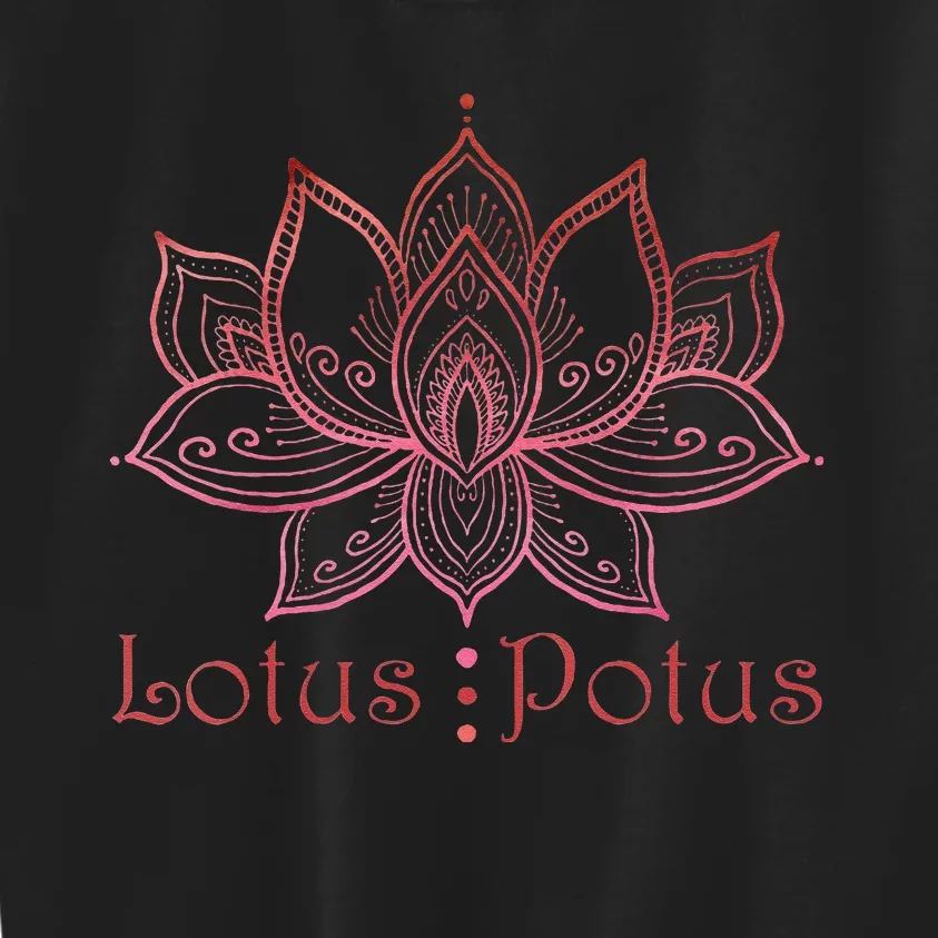 Women Lotus Potus In Red And Shades Gift Kids Sweatshirt