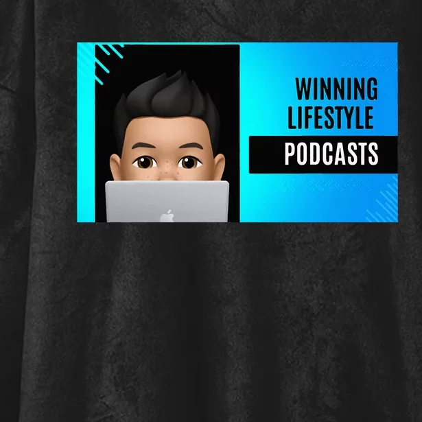 Winning Lifestyle Podcasts Hooded Wearable Blanket