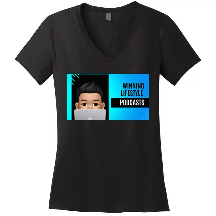 Winning Lifestyle Podcasts Women's V-Neck T-Shirt