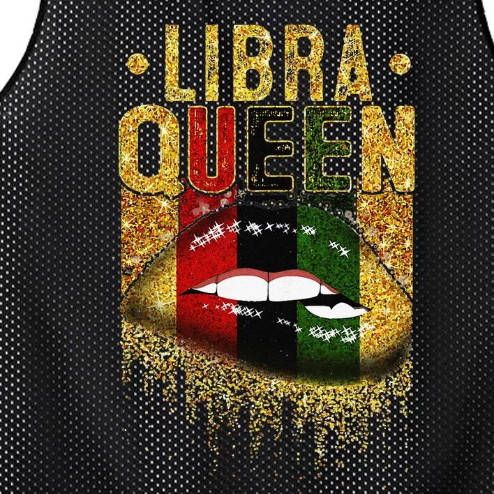 Wo Libra Queen Birthday African Black Mesh Reversible Basketball Jersey Tank