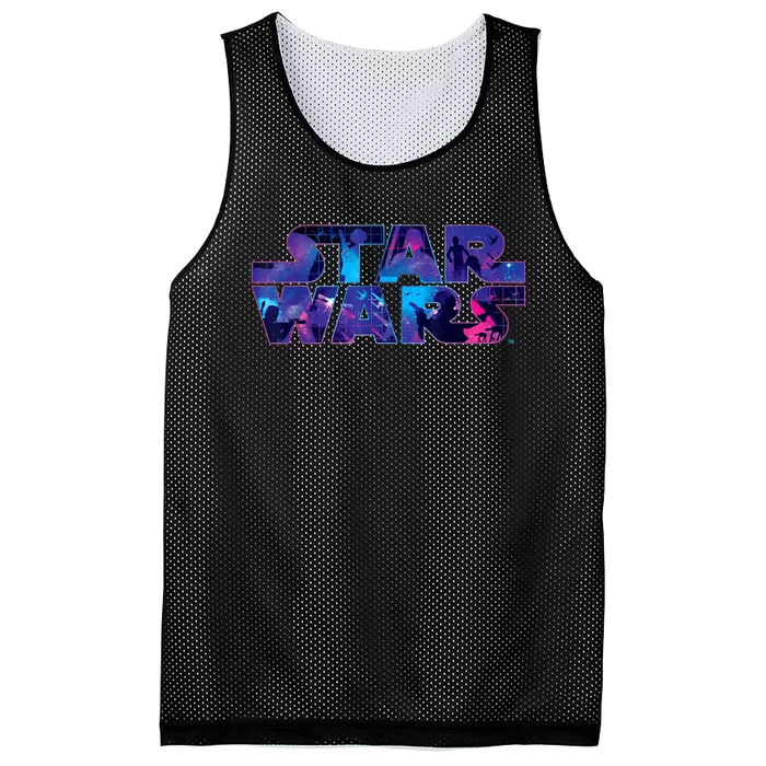 Wars Logo Retro 90s Twinkling Stars Mesh Reversible Basketball Jersey Tank