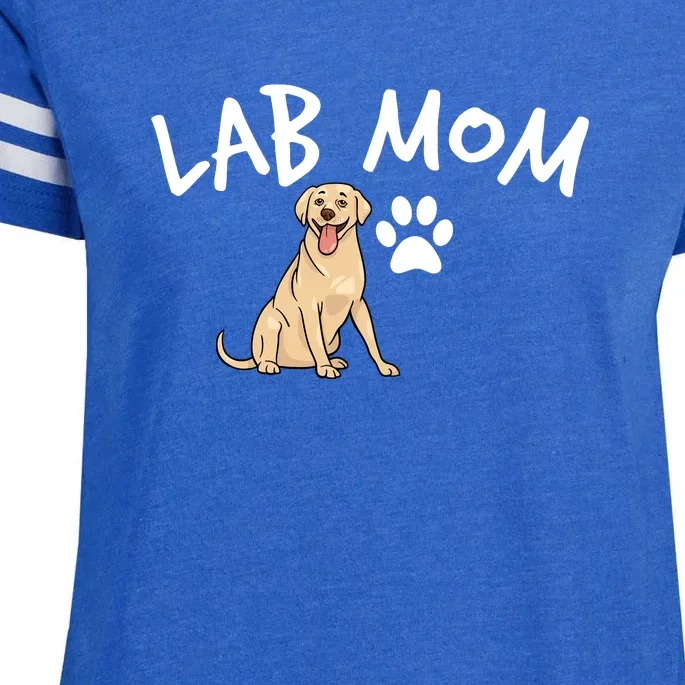 Womens Labrador Retriever Lab Mom Dog Puppy Pet Lover Gift Enza Ladies Jersey Football T-Shirt