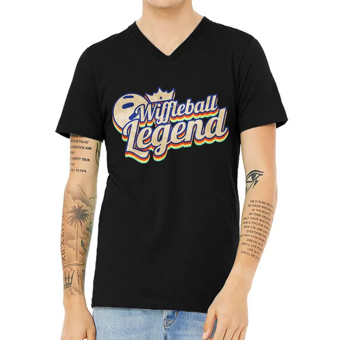 Wiffleball Legend Retro V-Neck T-Shirt