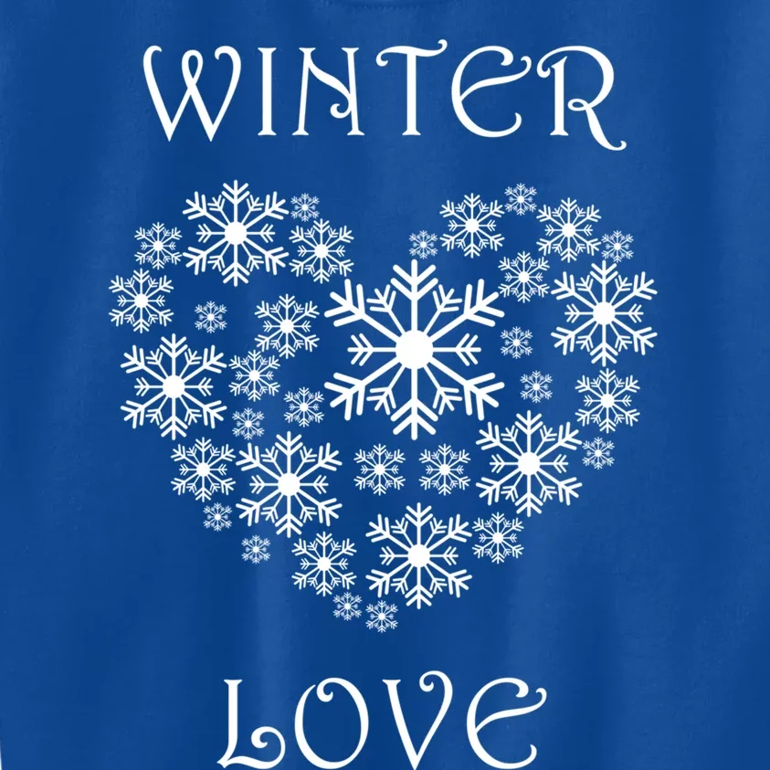 Winter Love Snowflake Hiking Winter Days Nature Cute Gift Kids Sweatshirt