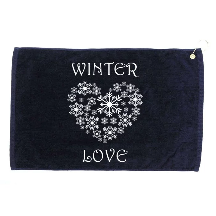 Winter Love Snowflake Hiking Winter Days Nature Cute Gift Grommeted Golf Towel