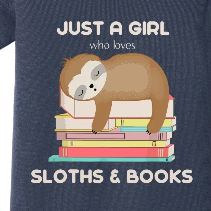 Who Loves Sloths And Books Reader Baby Bodysuit