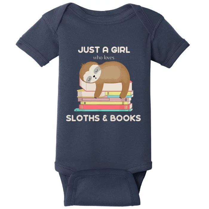 Who Loves Sloths And Books Reader Baby Bodysuit