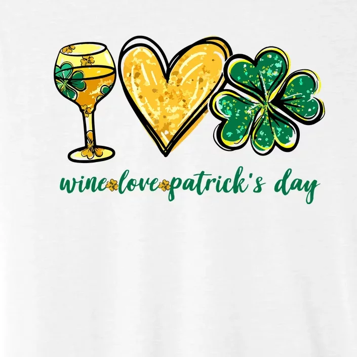 Wine Love Shamrock Wine Lovers Funny St Patricks Day Gifts ChromaSoft Performance T-Shirt