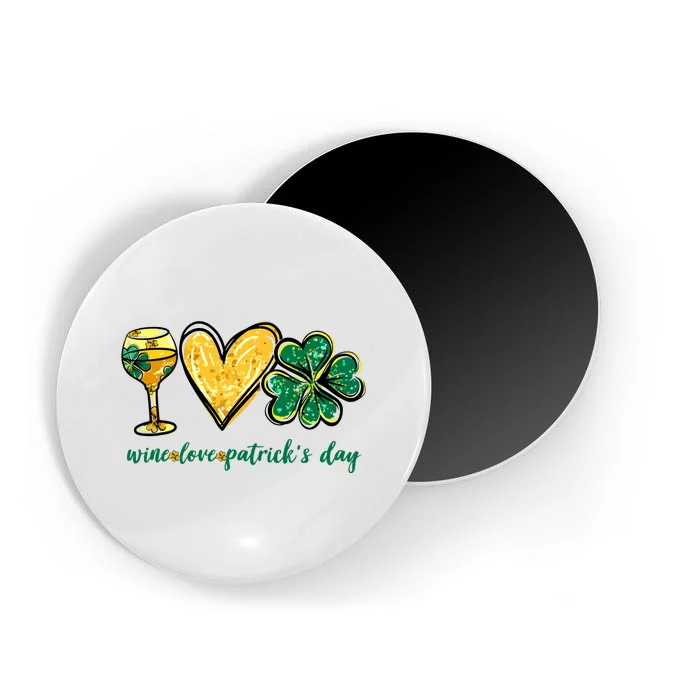 Wine Love Shamrock Wine Lovers Funny St Patricks Day Gifts Magnet