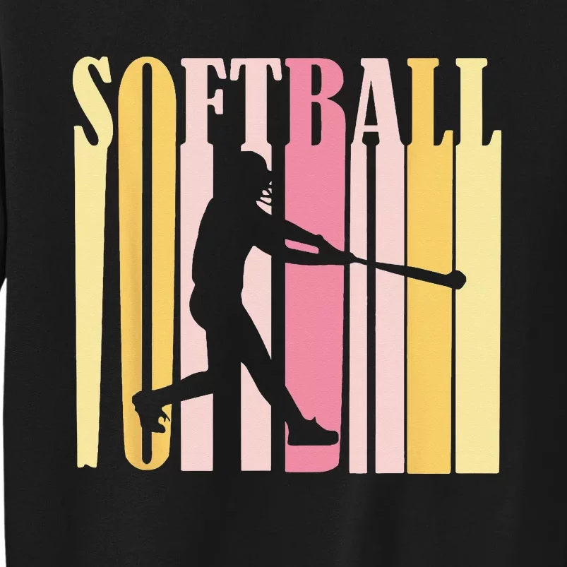 Who Loves Softball Catcher Pitcher Tall Sweatshirt