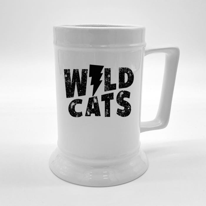 Wildcats Lightning Sign Wildcat Lover Front & Back Beer Stein