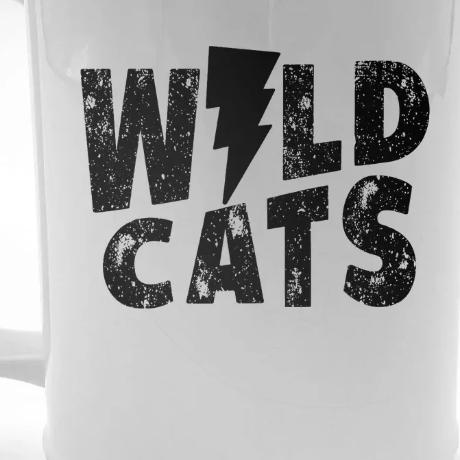 Wildcats Lightning Sign Wildcat Lover Front & Back Beer Stein