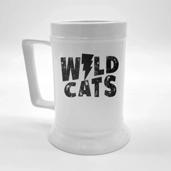 Wildcats Lightning Sign Wildcat Lover Front & Back Beer Stein