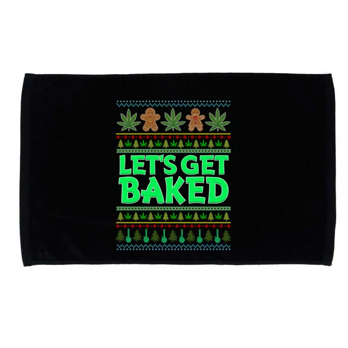 Weed Lover Stoner Ugly Christmas Gift Marijuana Gift Microfiber Hand Towel