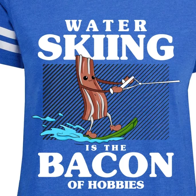 Wave Lover Sports Water Skiing Is The Bacon Of Hobbies Gift Enza Ladies Jersey Football T-Shirt