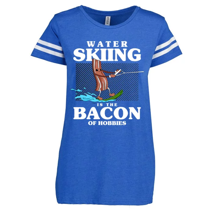 Wave Lover Sports Water Skiing Is The Bacon Of Hobbies Gift Enza Ladies Jersey Football T-Shirt