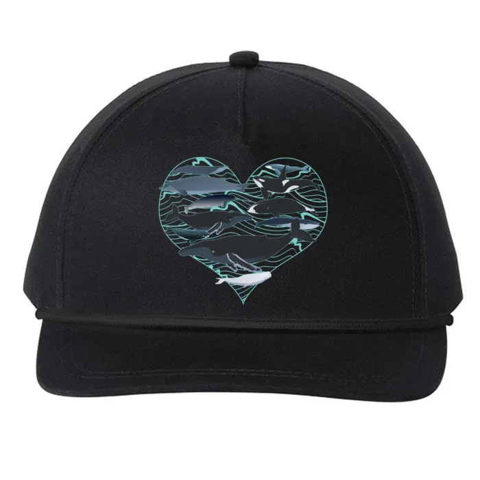 Whale Lover Save The Whales Snapback Five-Panel Rope Hat